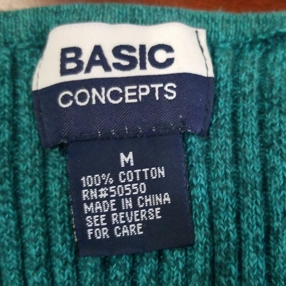 Basic Concept Women's Green Size Medium Sweater - image 8